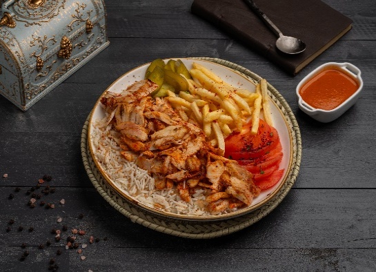 طبق شاورما دجاج