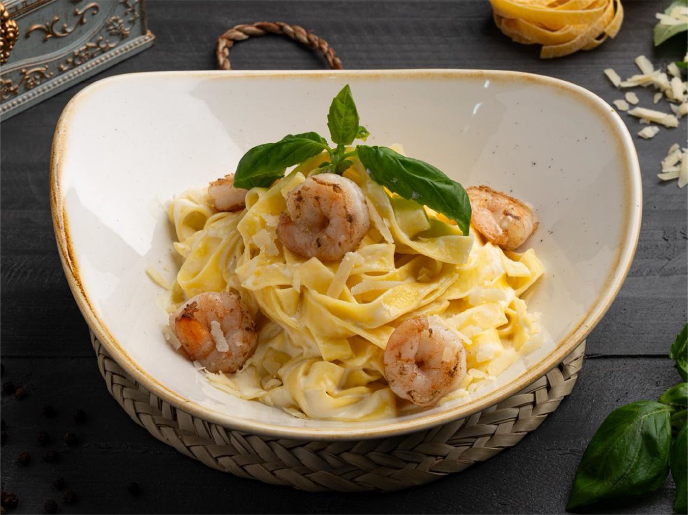 فيتوتشيني ألفريدو  مع الروبيان